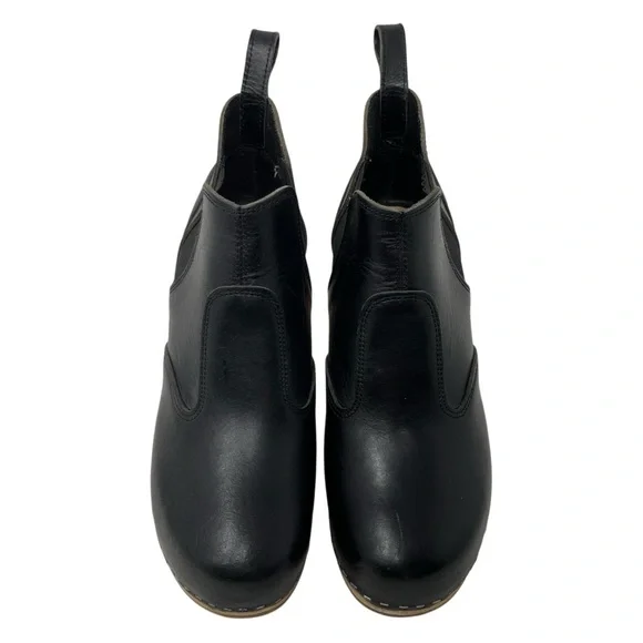 Swedish Hasbeens Chelsea Bootie Black Leather Heeled Ankle Boot Women’s EU 40 - Picture 5 of 11